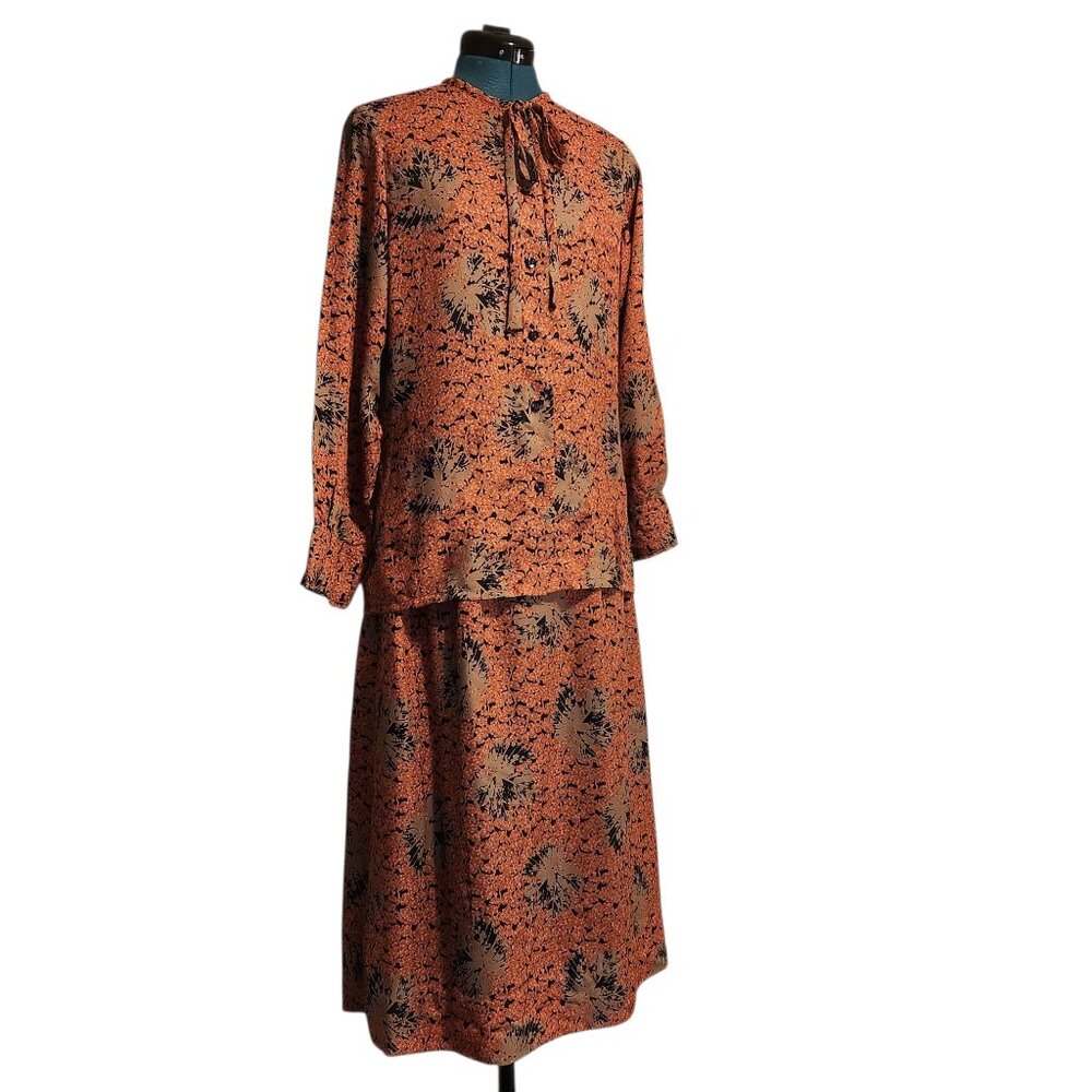 Women's Vintage 2 Piece Ernst Strauss & Schnell Sports Skirt Shirt Set Size 14